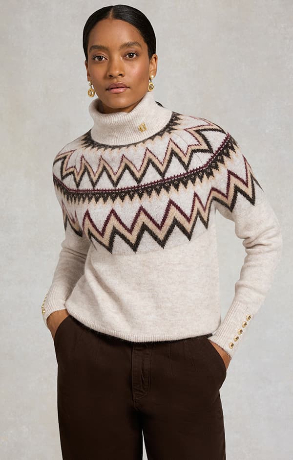 Alice Roll Neck Knit (Barley)