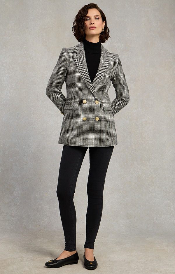 Double Breasted Blazer (Prince of Wales Mono)
