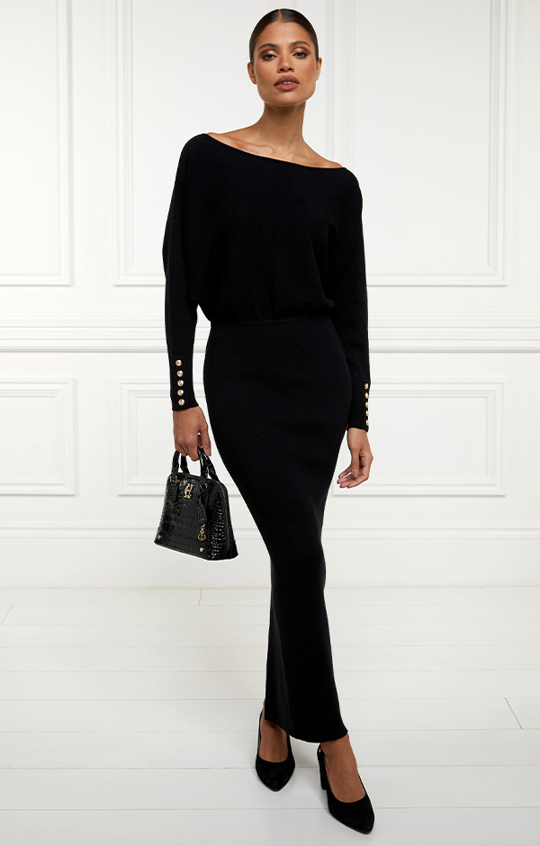 Leyla Knitted Dress (Black)