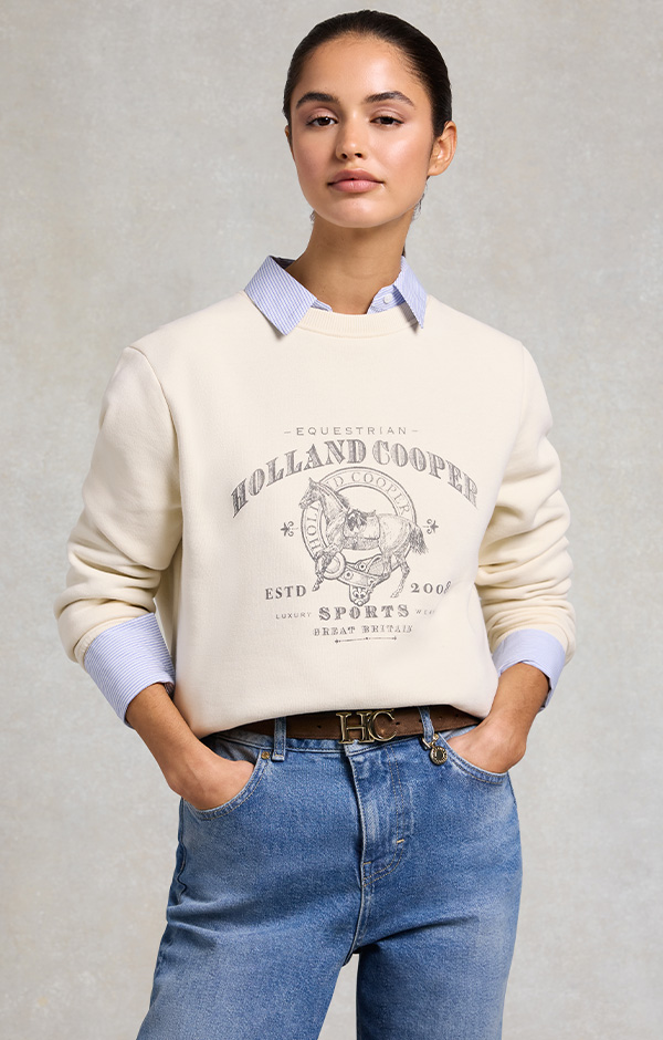 Appaloosa Crew Neck Sweat (Ecru)