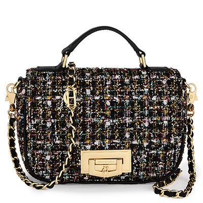 Boucle Crossbody Bag (Black Sparkle Boucle)