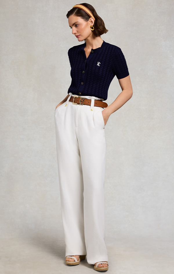 Cotswold Short Sleeve Cardigan (Ink Navy)