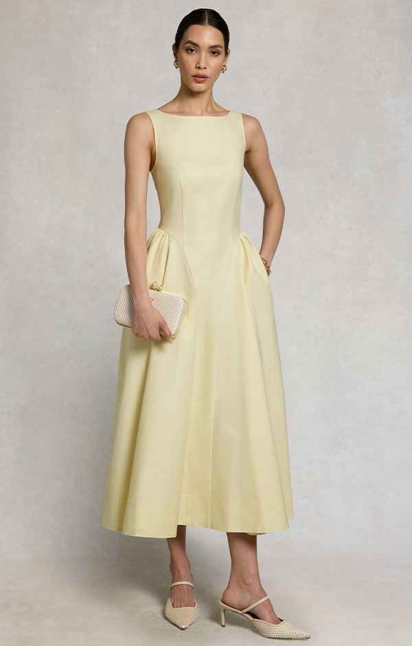 Chatsworth Woven Dress (Lemon)