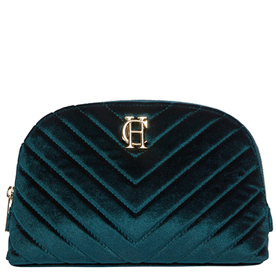 Chelsea Makeup Bag (Emerald Velvet)