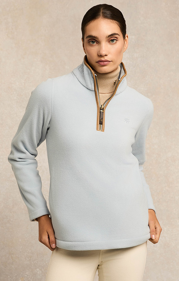 Country Fleece Quarter Zip (Pale Blue)