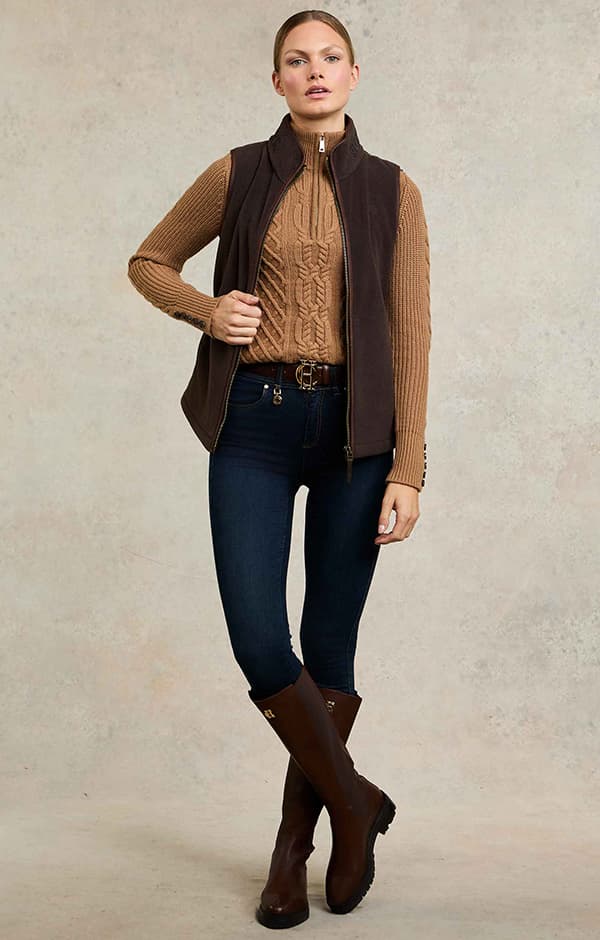 Country Fleece Gilet (Chocolate)