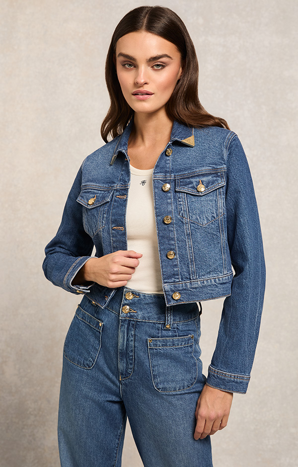 Denim Bomber Jacket (Vintage Indigo)