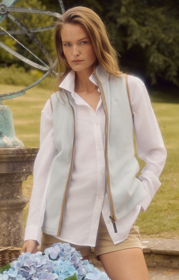 Country Fleece Gilet (Pale Blue)