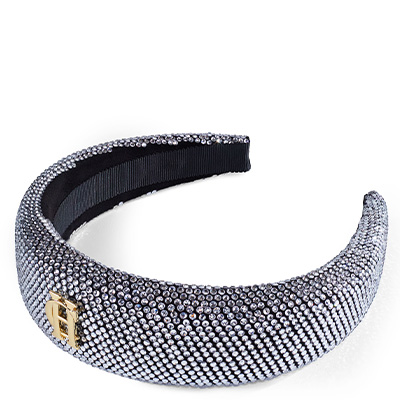 Wide Headband (Silver Crystal)