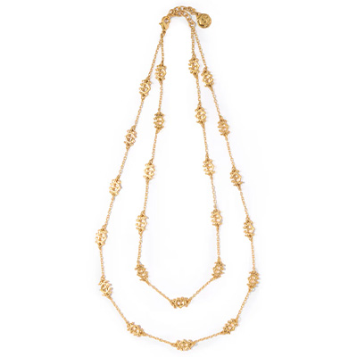 Fine Heraldic HC Layered Necklace (Vintage Gold)