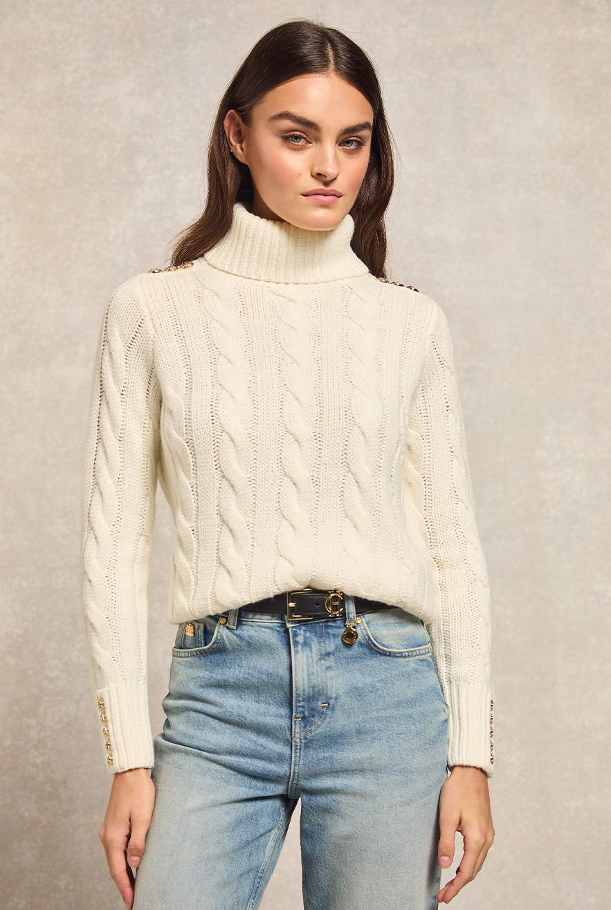 Lucia Roll Neck Knit (Natural)
