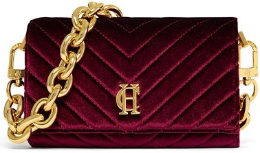 Belgravia Clutch Bag (Merlot Velvet)