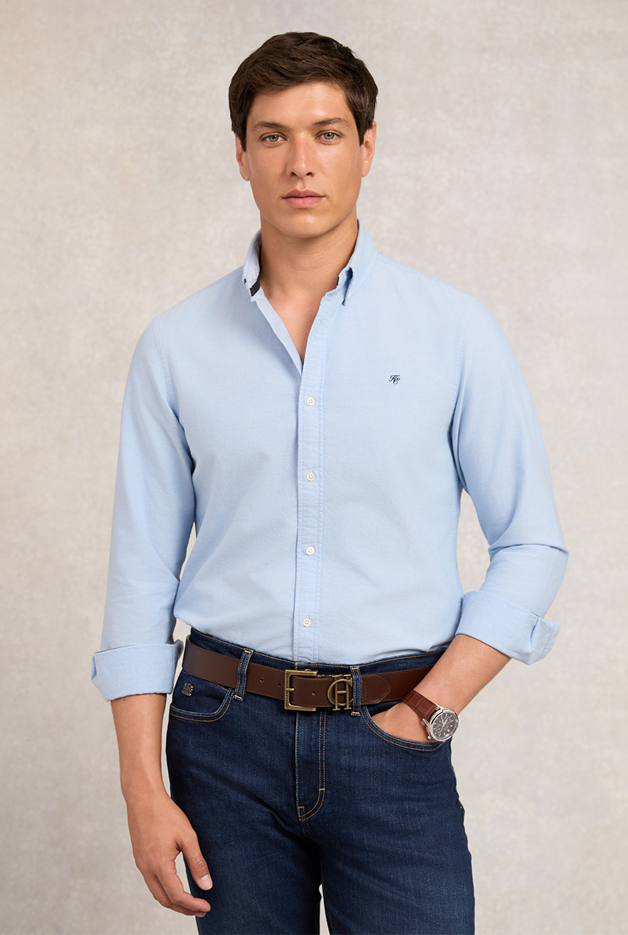 Oxford Shirt (Sky Blue Stripe)