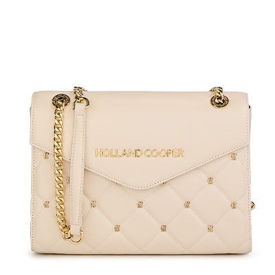 Abbot Quilted Clutch Bag (Cream)