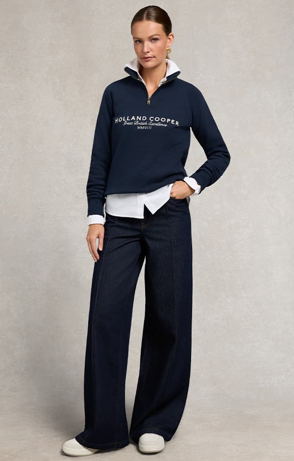Sporting Goods Zip Henley (Ink Navy)