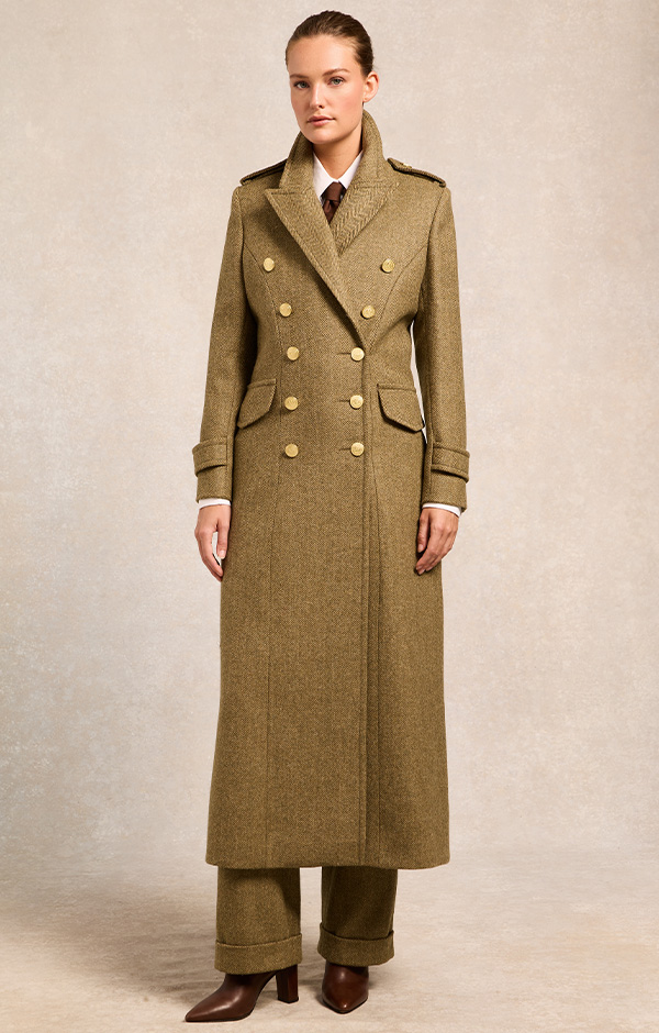 The Great Coat (Moss Herringbone)