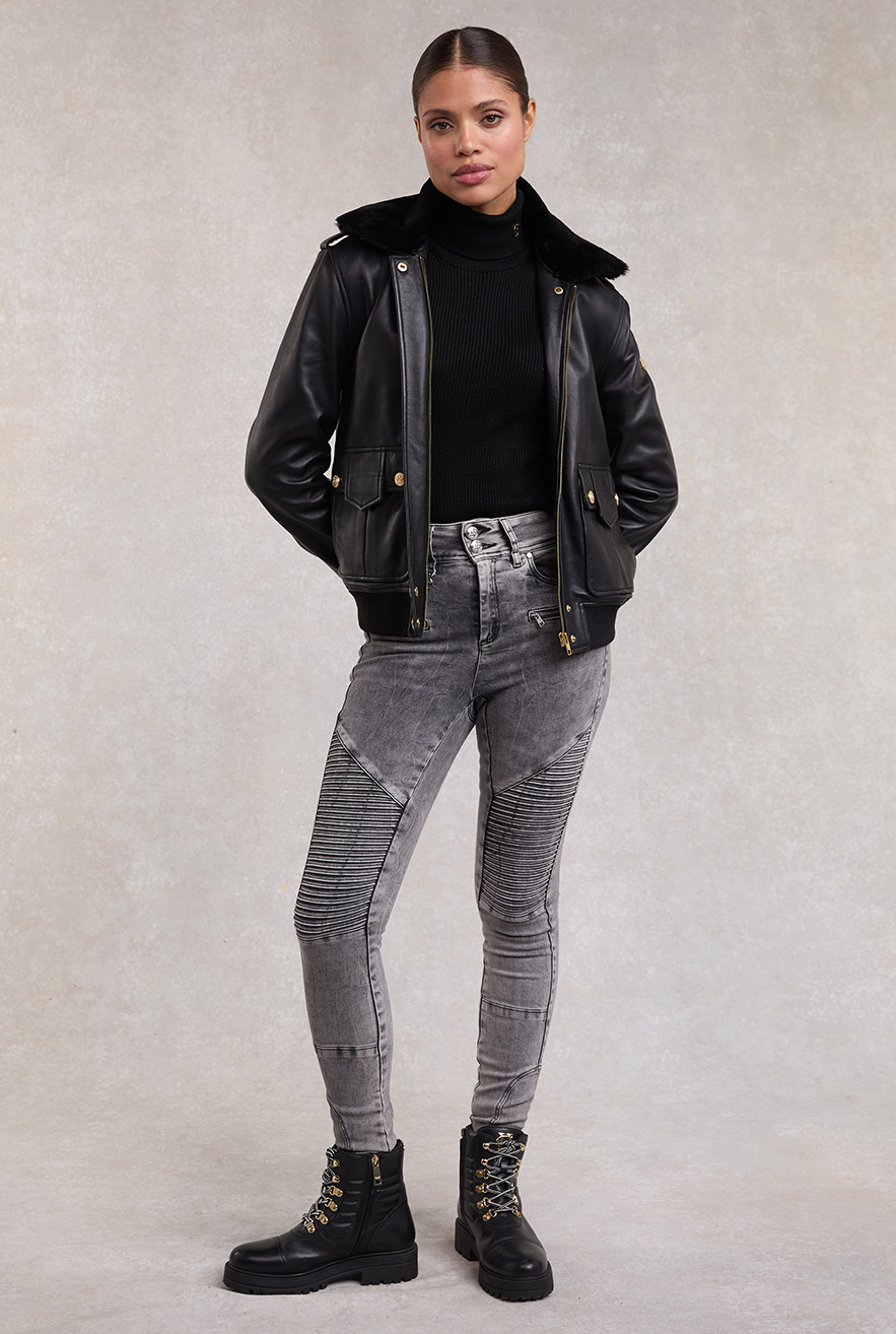 Biker Jean (Ash Grey)