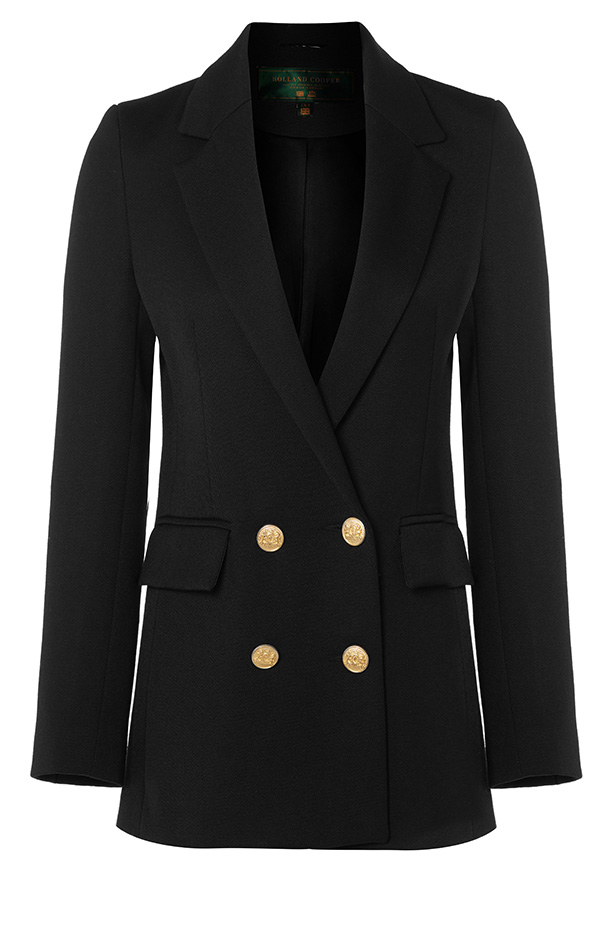 Double Breasted Blazer (Black Twill)