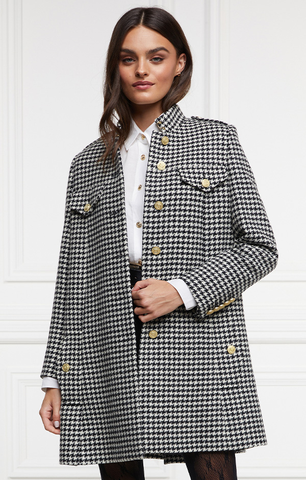 Highbury Cape Coat (Houndstooth)