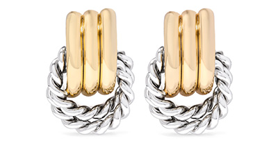 Braided Hoop Earring (Gold Silver)