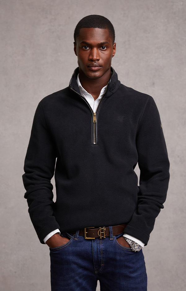 Country Fleece Quarter Zip (Black)