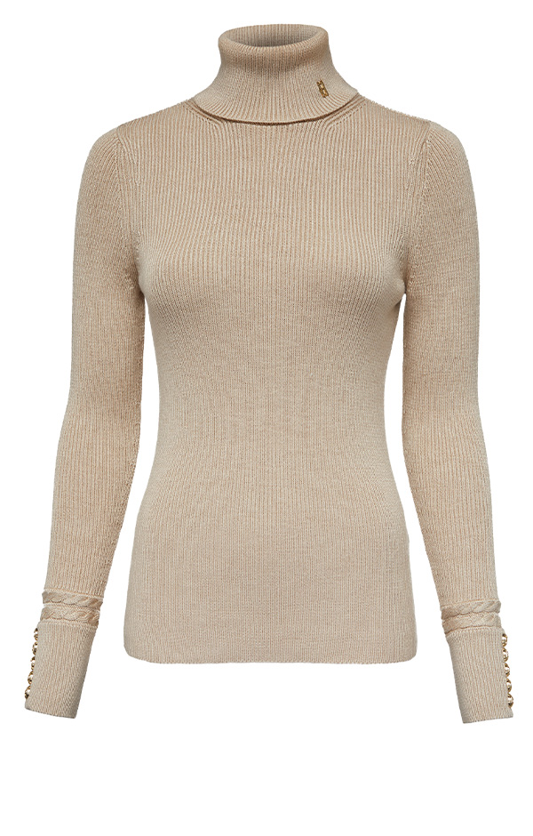 Painswick Roll Neck (Biscuit)
