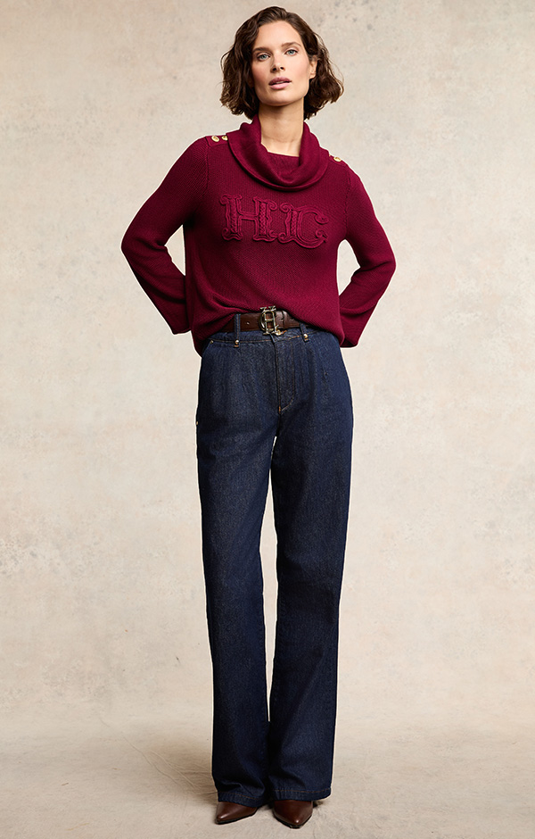 Tailored Wide Leg Jean (Deep Indigo)