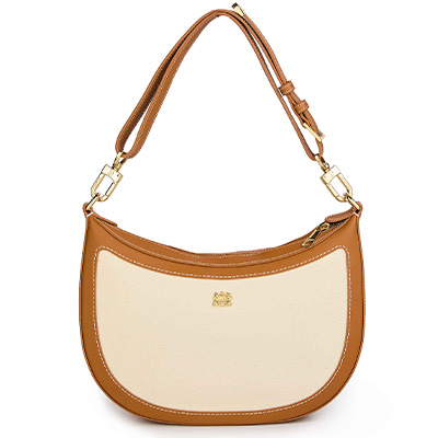 City Shoulder Bag (Tan Canvas)