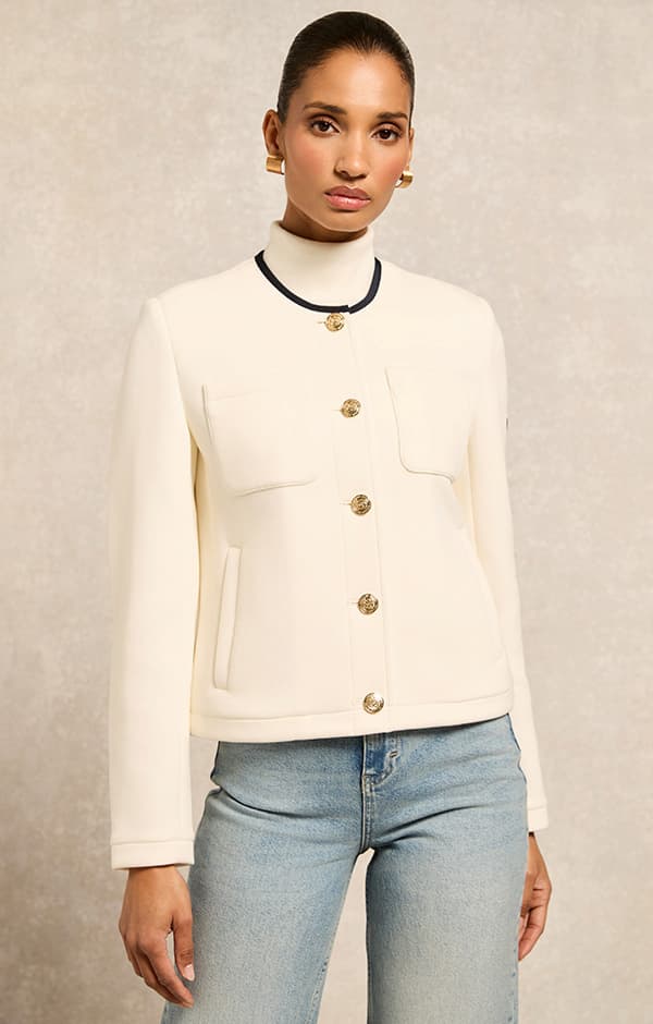 Chloe Jersey Jacket (Cream)