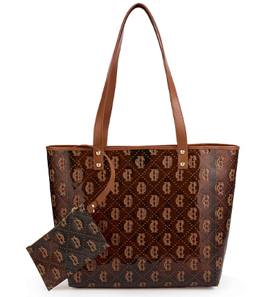 Monogram Clear Shopper (Tan Monogram)