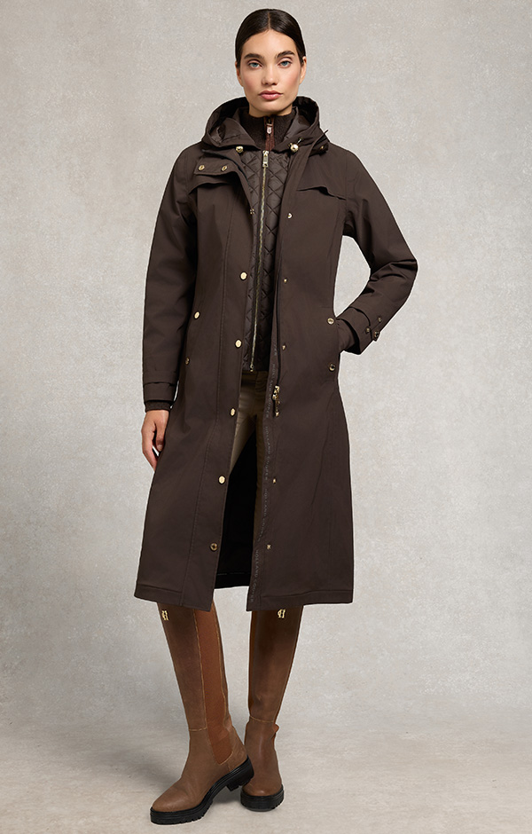 Folgate Rain Coat (Chocolate)