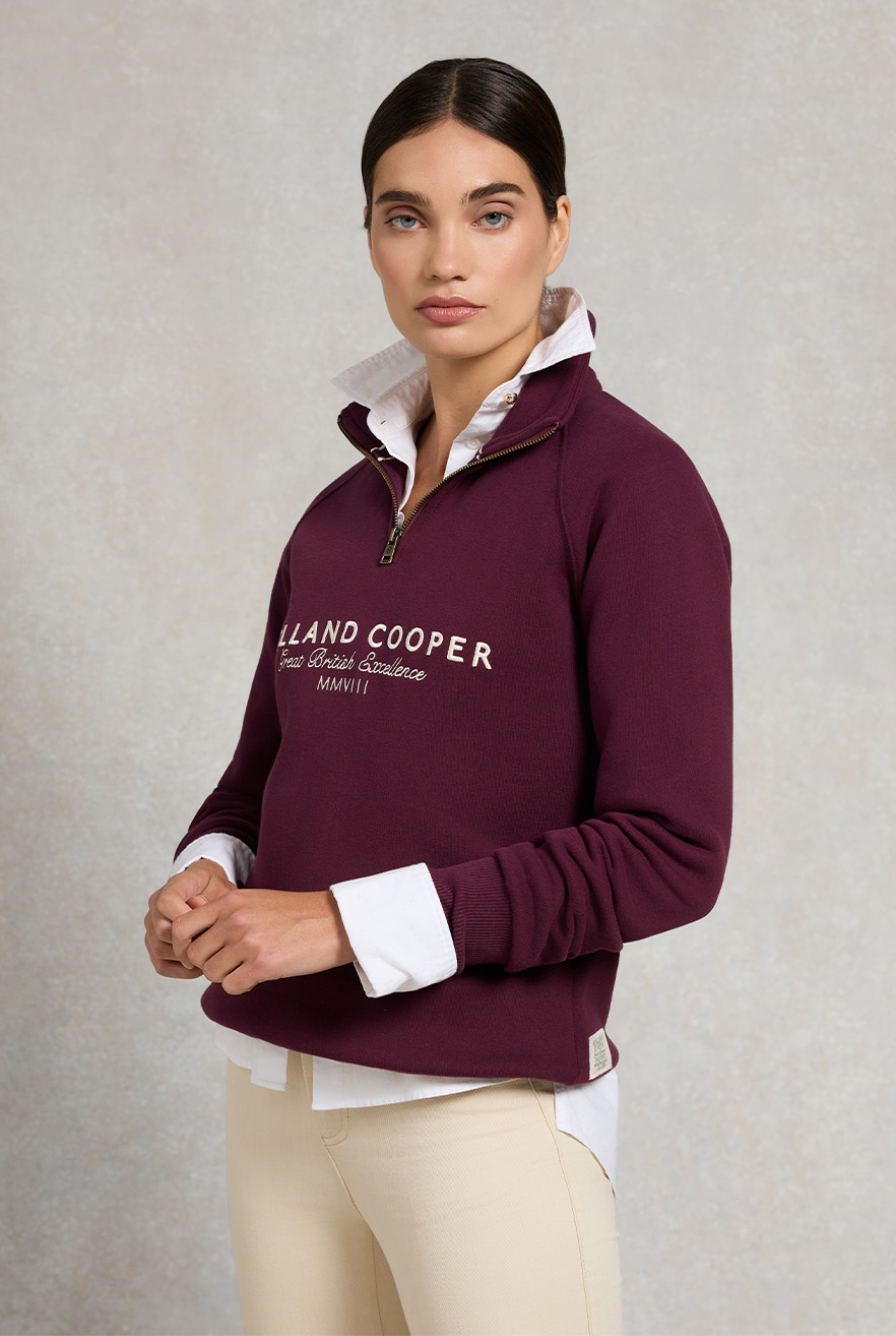 Sporting Goods Zip Henley (Mulberry)