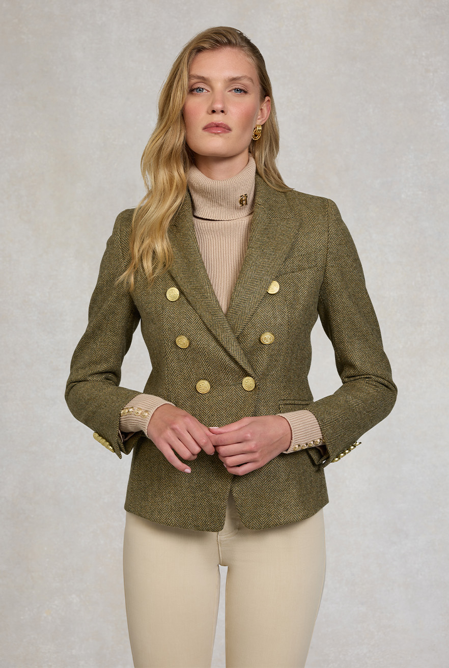 Knightsbridge Blazer (Moss Herringbone)