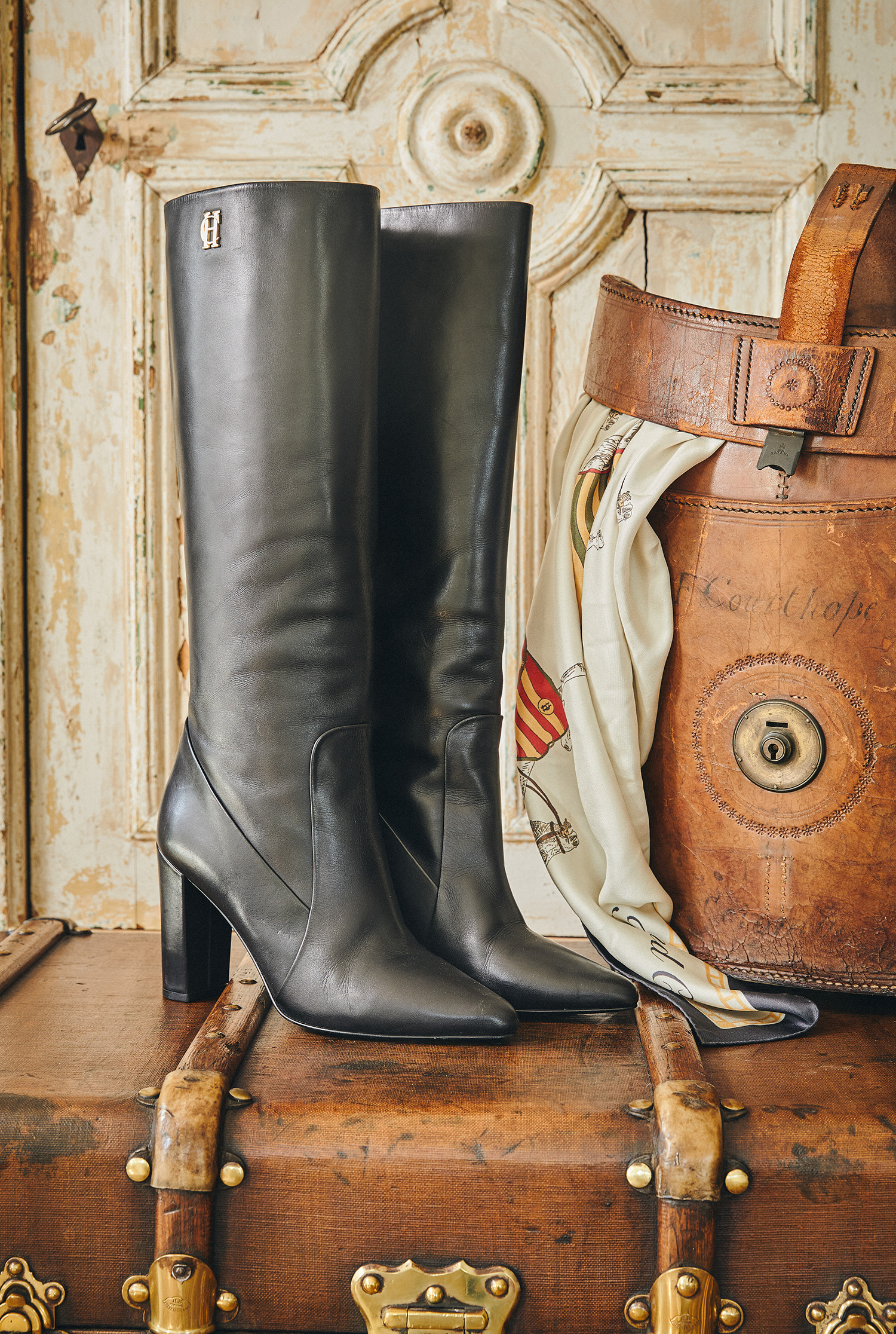 Kensington Knee Boot (Black Leather)
