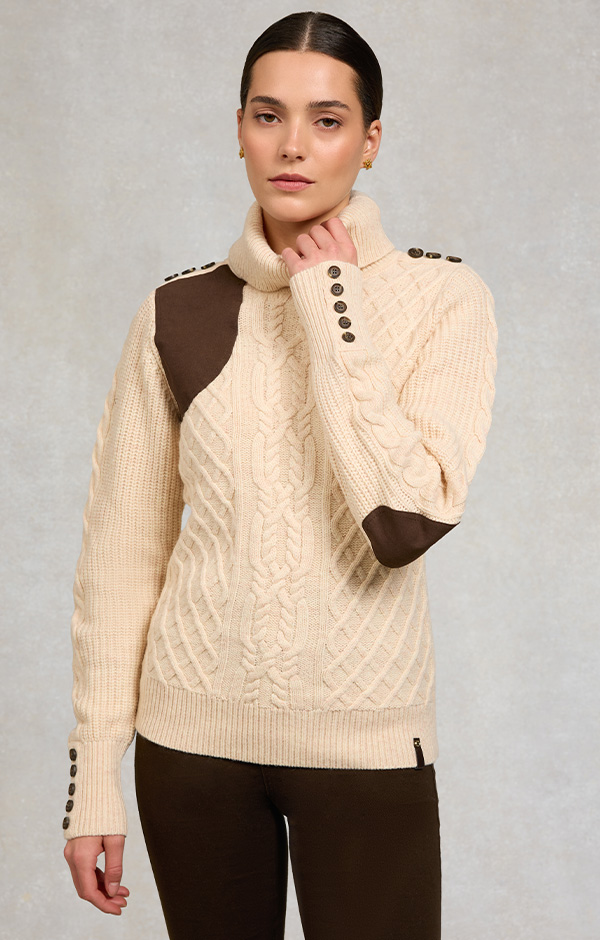 Country Roll Neck Knit (Oatmeal)