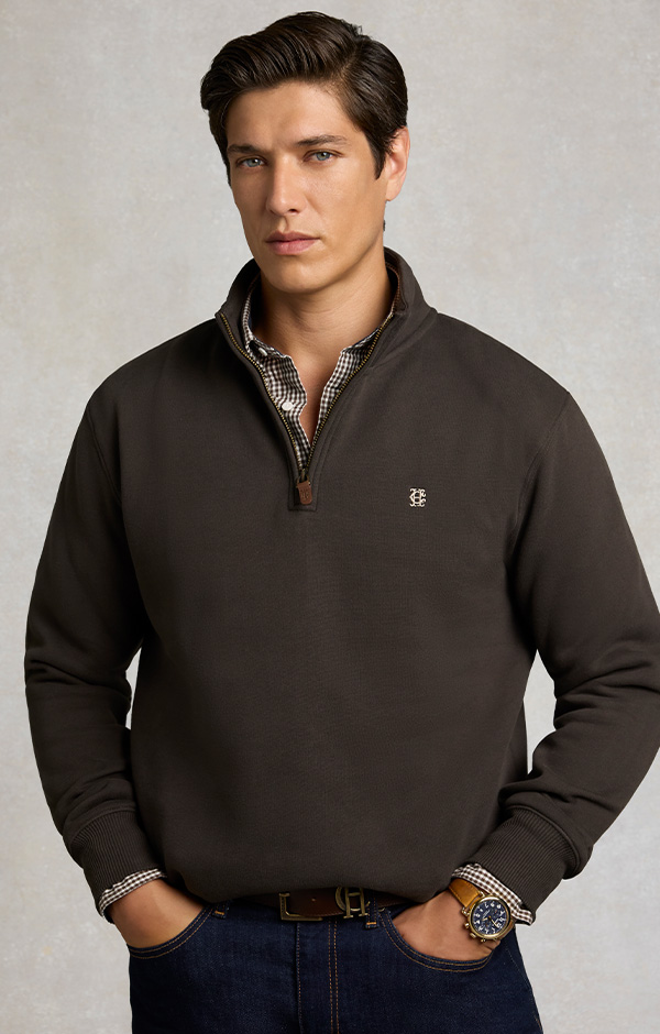 Men's Classic Quarter Zip Sweat (Bournville)