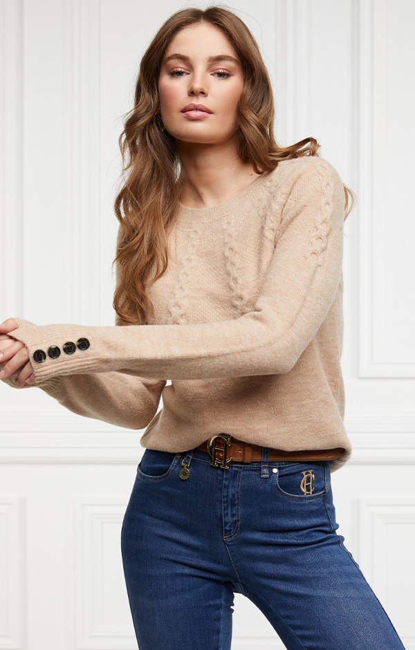Astoria Half Cable Knit (Camel)