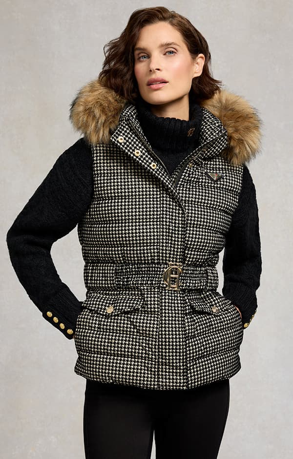 Moritz Gilet (Ecru Mini Flock)