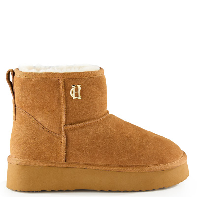 Shearling Platform Boot (Tan)