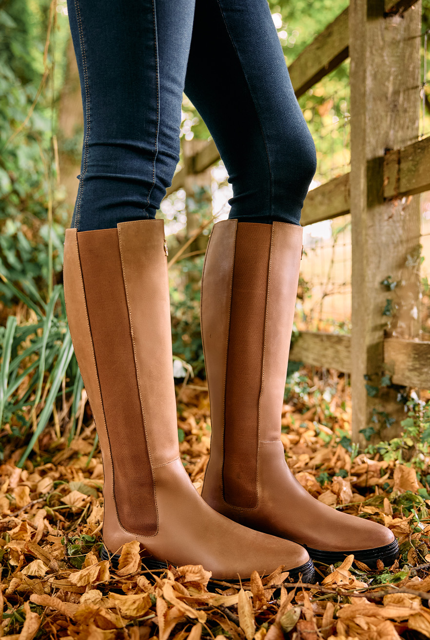 Astoria Knee Boot (Vintage Tan Leather)