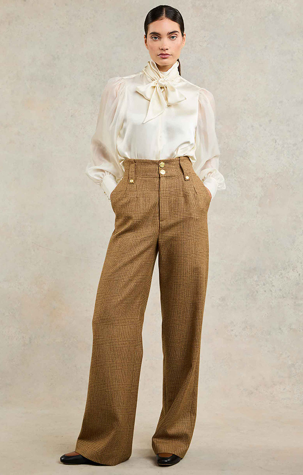 High Waisted Straight Trouser (Tawny)
