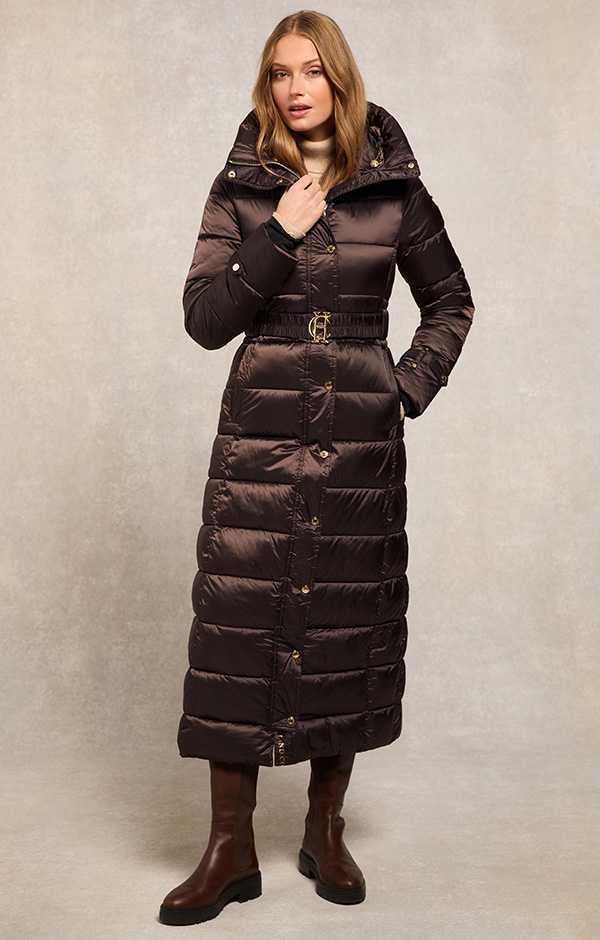 The Arosa Longline Coat (Chocolate)