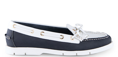 Padstow Deck Shoe (Navy White)
