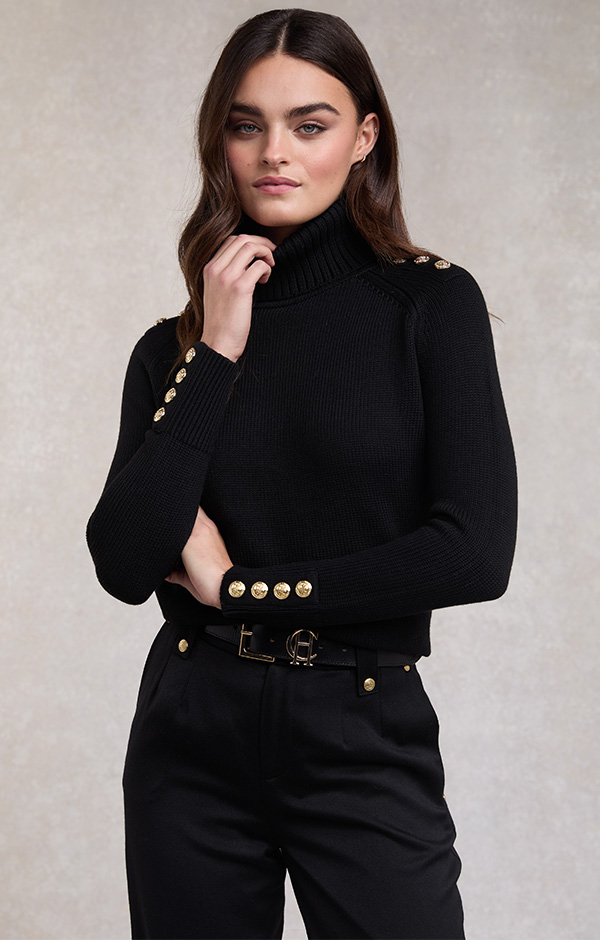 Finsbury Roll Neck (Black)