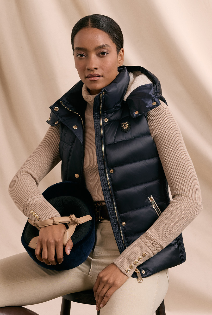 Harlow Sherpa Gilet (Ink Navy)