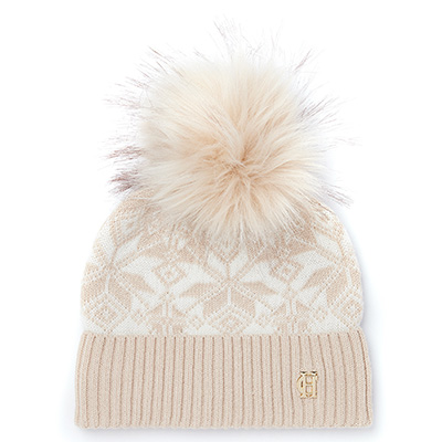 Beatrice Bobble Hat (Camel Cream)
