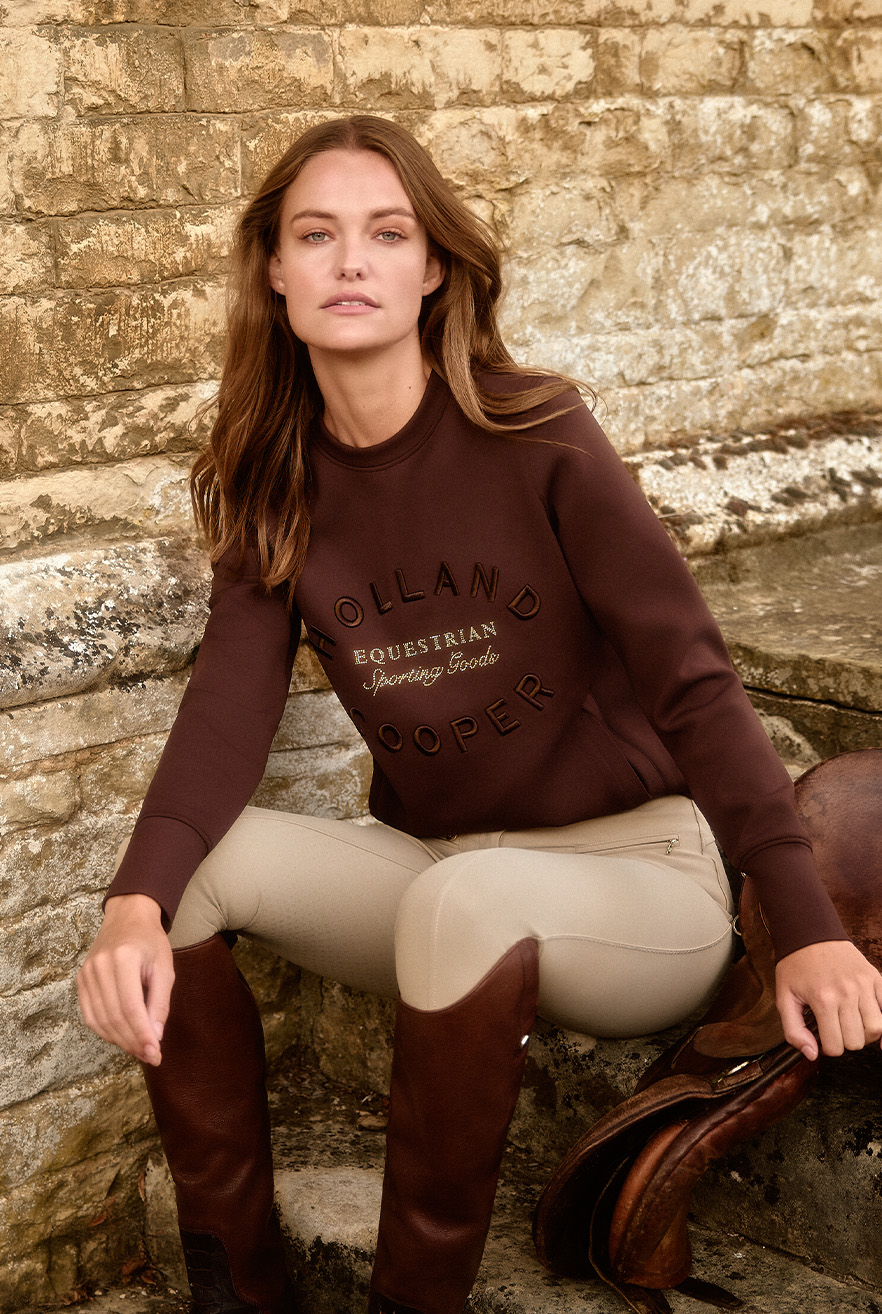 Crystal Crew Neck Sweat (Walnut)