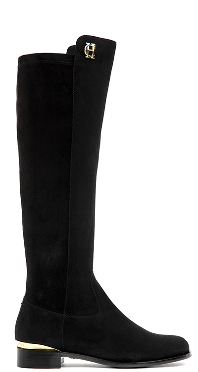 Albany Knee Boot (Black Suede)