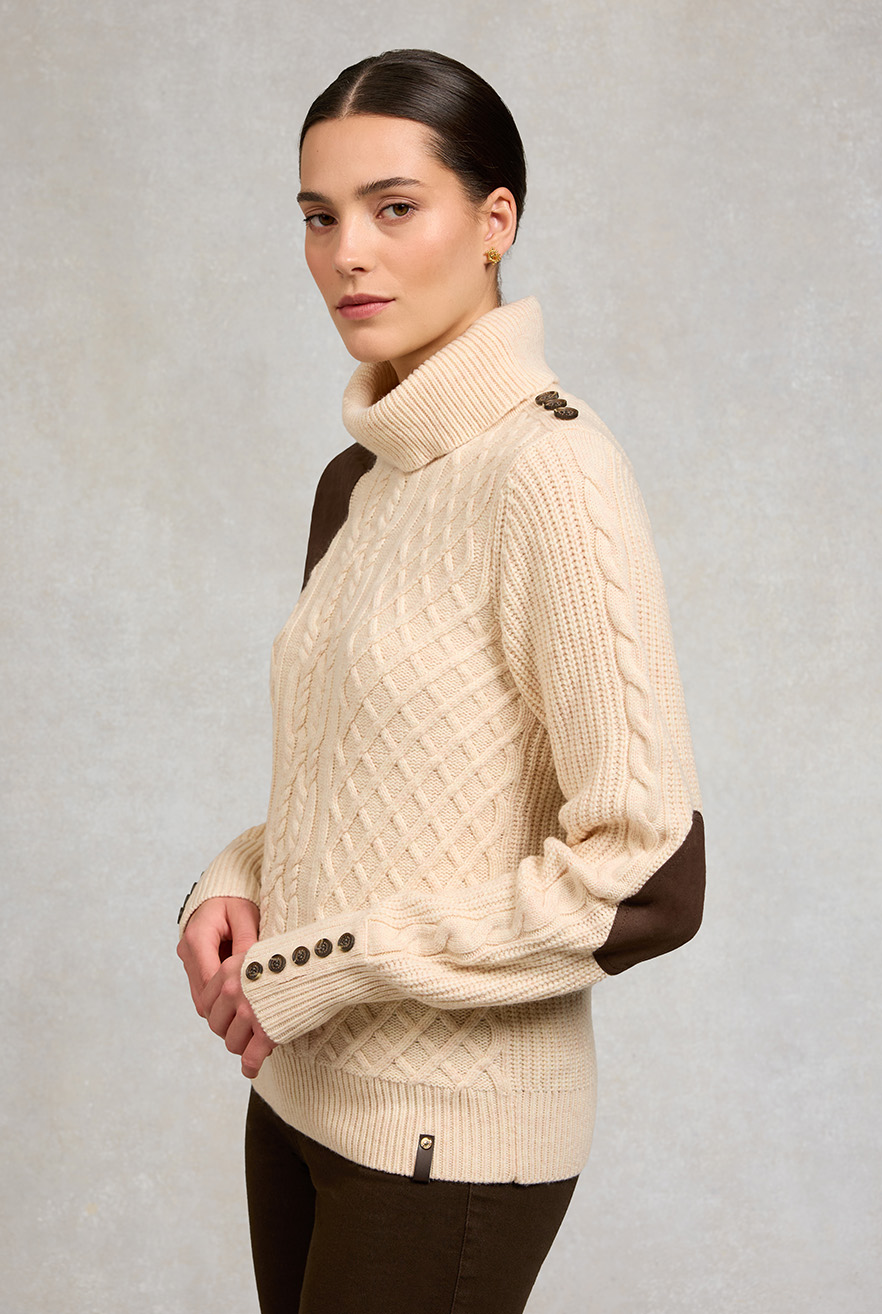 Country Roll Neck Knit (Oatmeal)