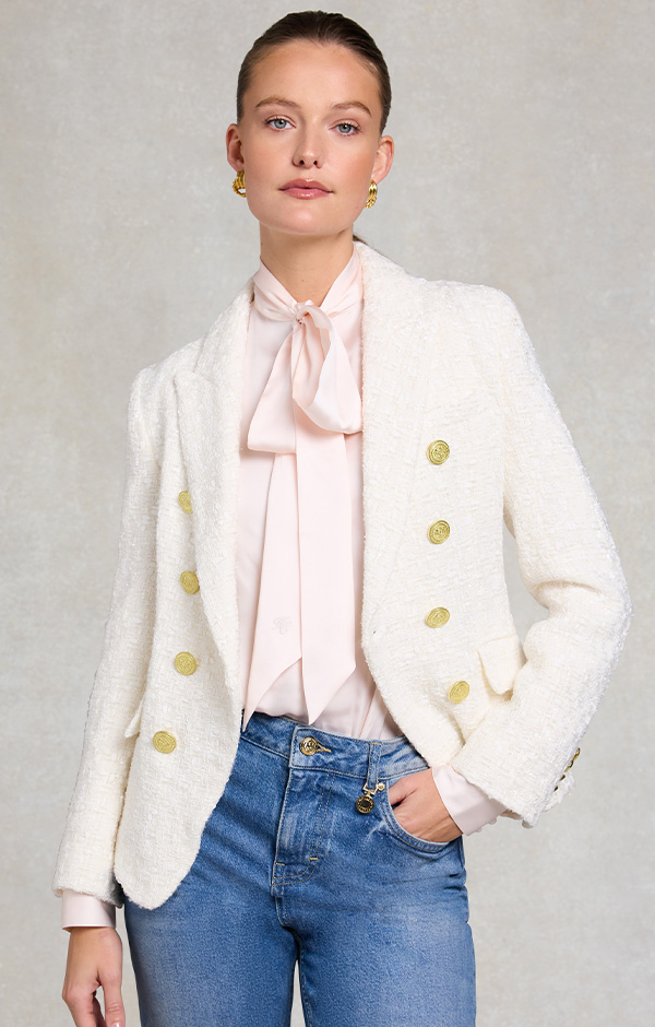 Knightsbridge Blazer (White Sparkle Boucle)